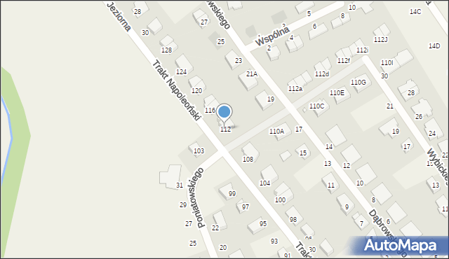 Krzyszkowo, Trakt Napoleoński, 112, mapa Krzyszkowo