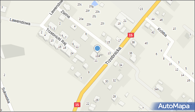 Księginice, Trzebnicka, 11a, mapa Księginice