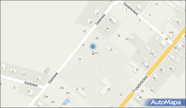 Księginice, Trzebnicka, 29, mapa Księginice