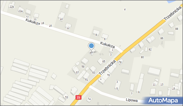 Księginice, Trzebnicka, 67, mapa Księginice