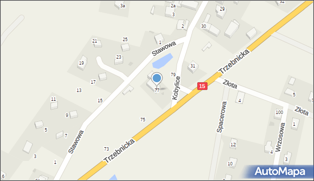 Księginice, Trzebnicka, 77, mapa Księginice