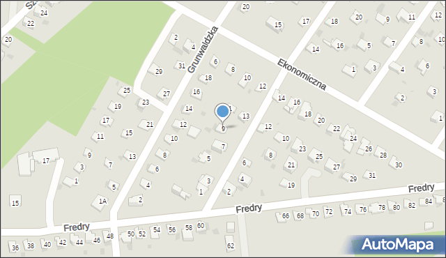 Lędziny, Traugutta Romualda, gen., 9, mapa Lędziny