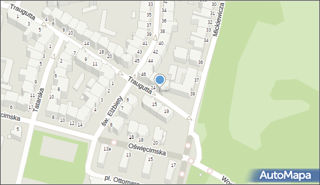 Legnica, Traugutta Romualda, gen., 26, mapa Legnicy