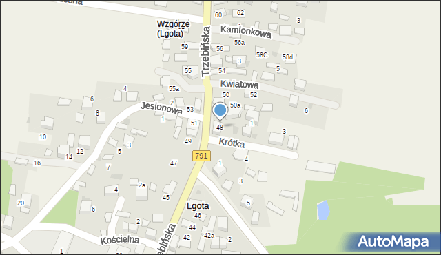 Lgota, Trzebińska, 48, mapa Lgota