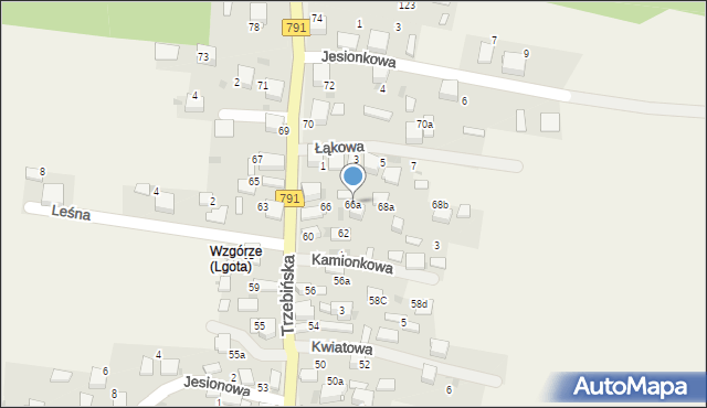 Lgota, Trzebińska, 66a, mapa Lgota