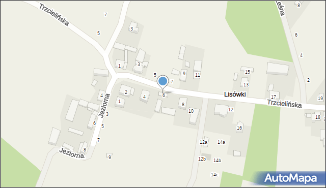 Lisówki, Trzcielińska, 10, mapa Lisówki