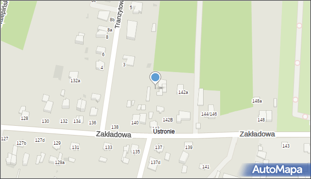 Łódź, Tranzytowa, 3, mapa Łodzi