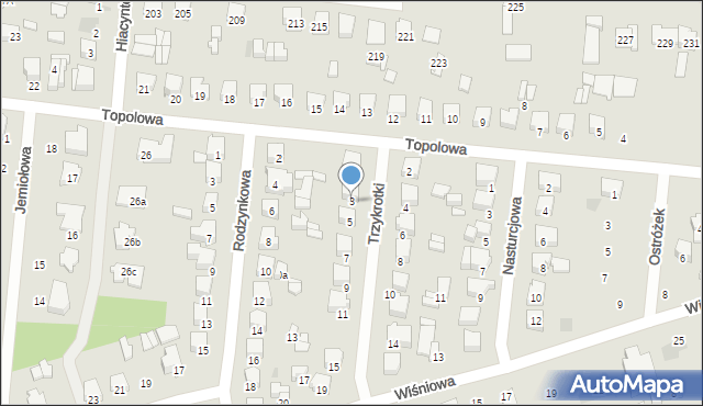 Łódź, Trzykrotki, 3, mapa Łodzi