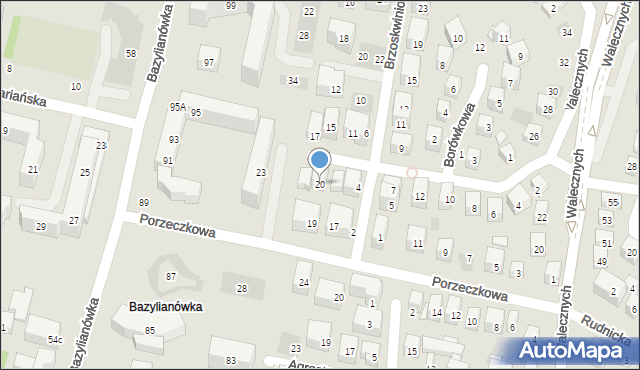 Lublin, Truskawkowa, 20, mapa Lublina