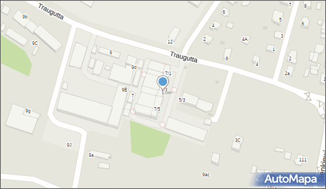 Mielec, Traugutta Romualda, gen., 7/4, mapa Mielca