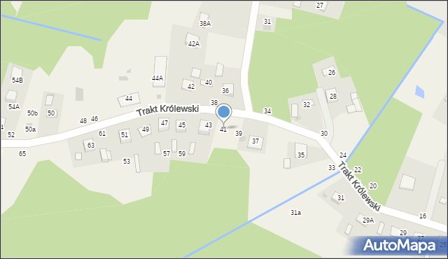 Mokrzyska, Trakt Królewski, 41, mapa Mokrzyska