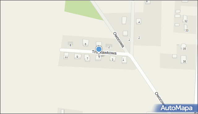 Mrozów, Truskawkowa, 5, mapa Mrozów