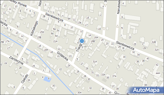 Mszczonów, Traugutta Romualda, gen., 3, mapa Mszczonów