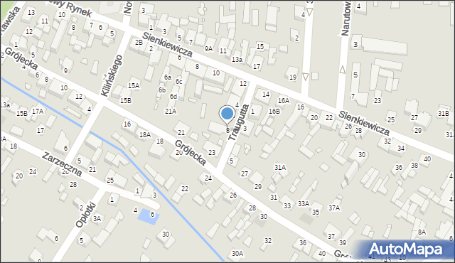 Mszczonów, Traugutta Romualda, gen., 8, mapa Mszczonów