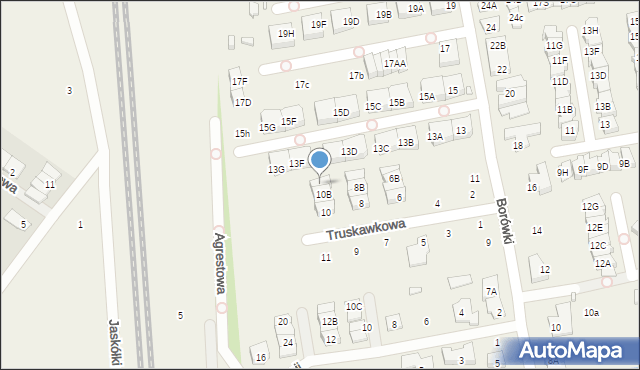 Mysiadło, Truskawkowa, 10C, mapa Mysiadło