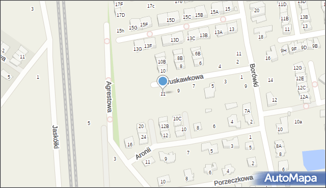 Mysiadło, Truskawkowa, 11, mapa Mysiadło