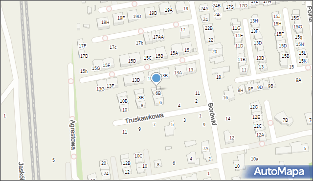 Mysiadło, Truskawkowa, 6C, mapa Mysiadło