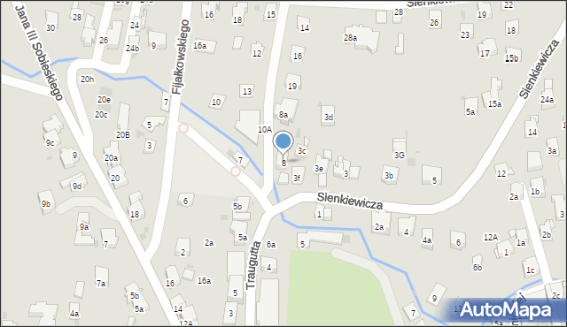 Myślenice, Traugutta Romualda, gen., 8, mapa Myślenice
