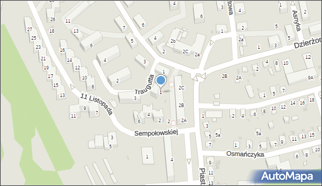 Mysłowice, Traugutta Romualda, gen., 1, mapa Mysłowice