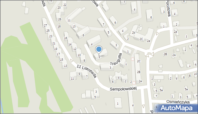 Mysłowice, Traugutta Romualda, gen., 2, mapa Mysłowice