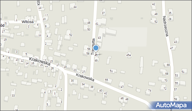 Myszków, Traugutta Romualda, gen., 45, mapa Myszków
