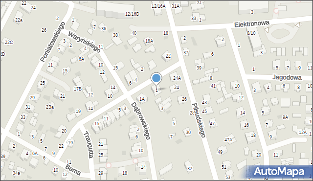 Nasielsk, Traugutta Romualda, gen., 1, mapa Nasielsk