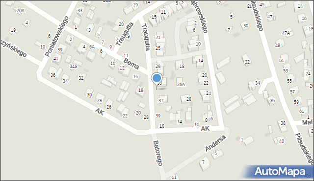 Nasielsk, Traugutta Romualda, gen., 35, mapa Nasielsk