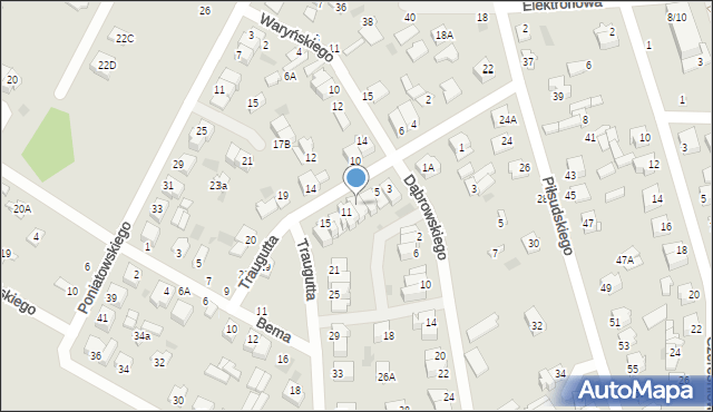 Nasielsk, Traugutta Romualda, gen., 9, mapa Nasielsk