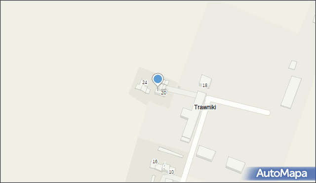 Nędza, Trawniki, 22, mapa Nędza