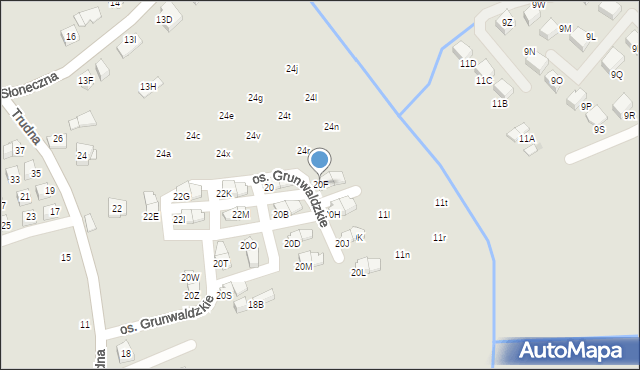 Niepołomice, Trudna, 20F, mapa Niepołomice