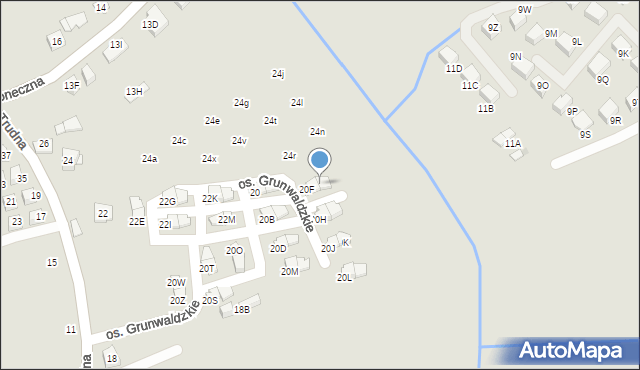 Niepołomice, Trudna, 20G, mapa Niepołomice