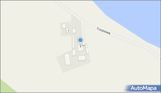 Niezabyszewo, Trzcinowa, 8, mapa Niezabyszewo