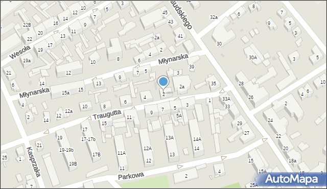 Nowa Sól, Traugutta Romualda, gen., 2, mapa Nowa Sól