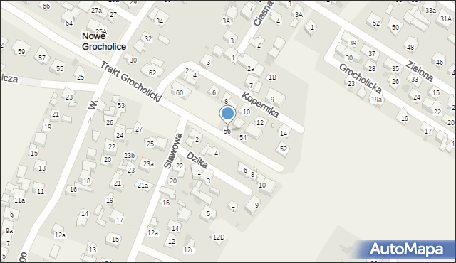 Nowe Grocholice, Trakt Grocholicki, 56, mapa Nowe Grocholice