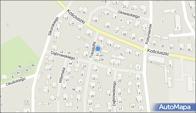 Nowogard, Traugutta Romualda, gen., 13, mapa Nowogard