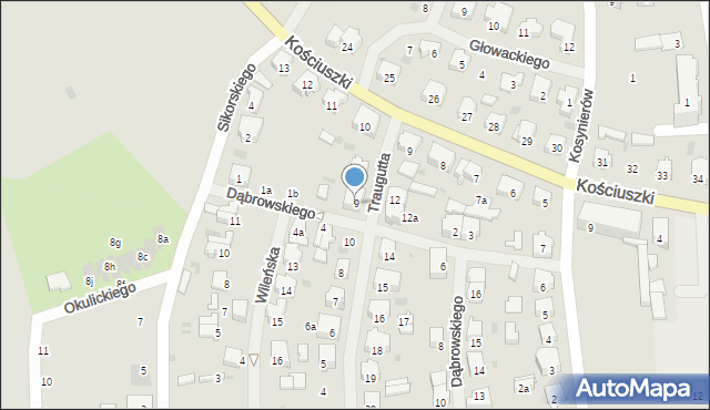 Nowogard, Traugutta Romualda, gen., 9, mapa Nowogard