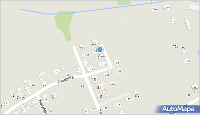 Nysa, Traugutta Romualda, gen., 31C, mapa Nysy