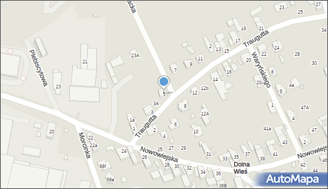 Nysa, Traugutta Romualda, gen., 5, mapa Nysy