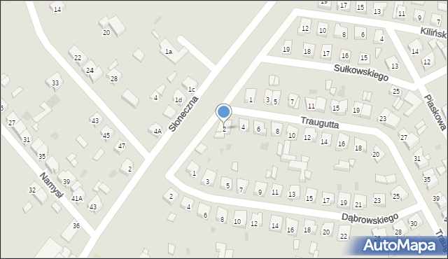 Odolanów, Traugutta Romualda, gen., 2, mapa Odolanów
