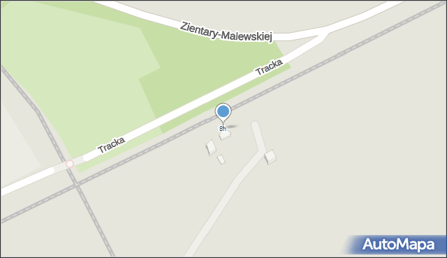 Olsztyn, Tracka, 8h, mapa Olsztyna