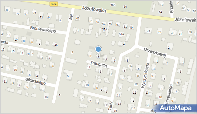Opole Lubelskie, Traugutta Romualda, gen., 6, mapa Opole Lubelskie