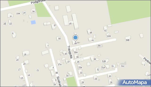 Orzesze, Traugutta Romualda, gen., 44, mapa Orzesze