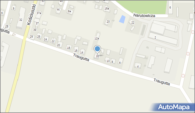 Osięciny, Traugutta Romualda, gen., 12, mapa Osięciny