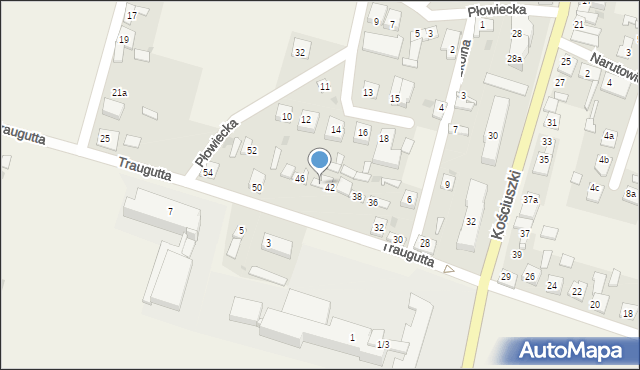 Osięciny, Traugutta Romualda, gen., 44, mapa Osięciny