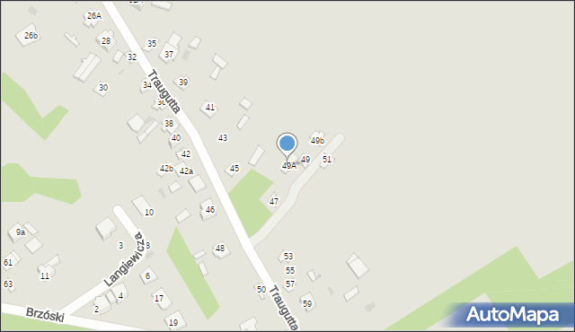 Ostrów Mazowiecka, Traugutta Romualda, gen., 49A, mapa Ostrów Mazowiecka