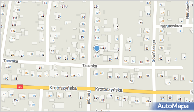 Ostrów Wielkopolski, Traugutta Romualda, gen., 112, mapa Ostrów Wielkopolski