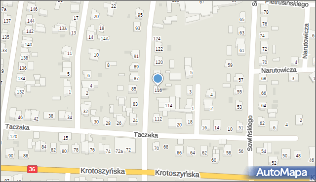 Ostrów Wielkopolski, Traugutta Romualda, gen., 116, mapa Ostrów Wielkopolski