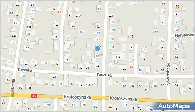 Ostrów Wielkopolski, Traugutta Romualda, gen., 83, mapa Ostrów Wielkopolski