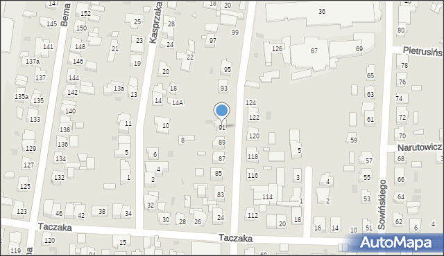 Ostrów Wielkopolski, Traugutta Romualda, gen., 91, mapa Ostrów Wielkopolski