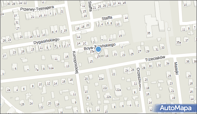 Ostrowiec Świętokrzyski, Trzeciaków, 17, mapa Ostrowiec Świętokrzyski